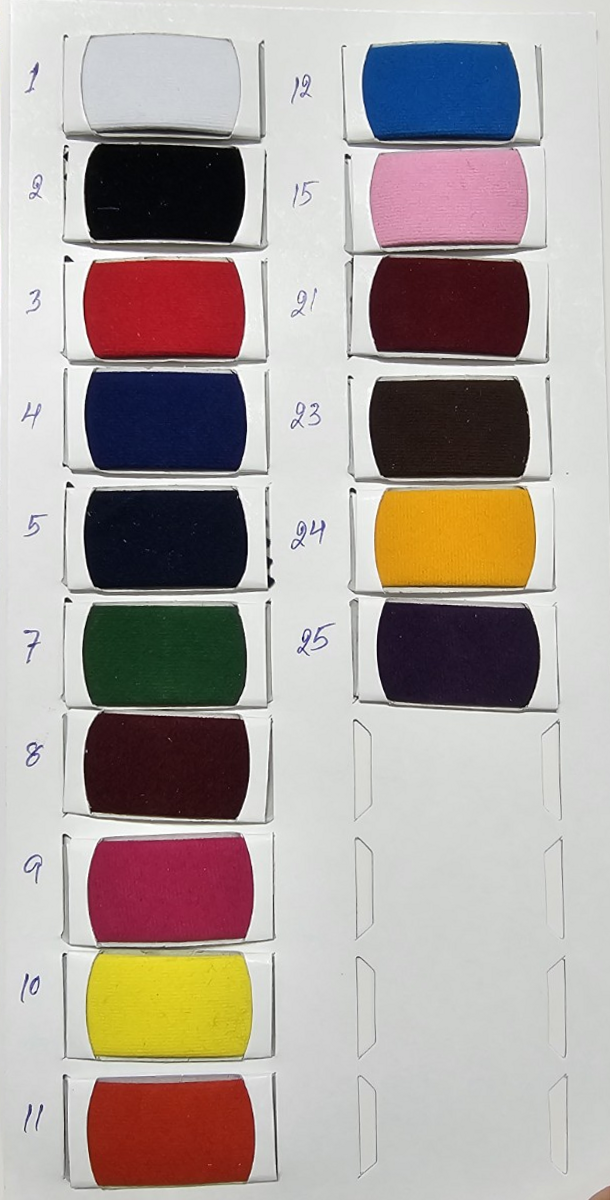 Original handwritten colour chart for tricot, product 11 / ตารางสีทรีคอต สินค้าหมายเลข 11